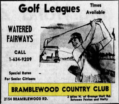 Bramblewood Country Club - Mar 26 1972 Ad (newer photo)
